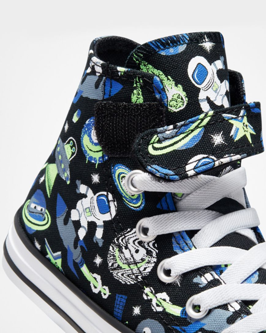 Boys' Converse Chuck Taylor All Star Easy-On Space Cruiser High Top Shoes Black / Blue / Green | AU E3645W